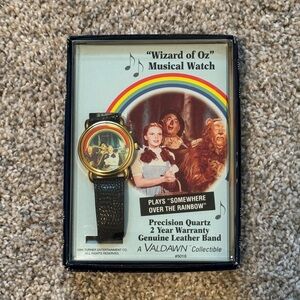 Wizard of Oz Valdawn Collectible Musical Watch with Black Leather Band